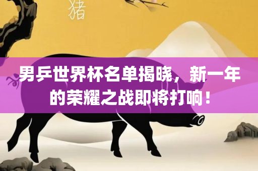 男乒世界杯名单揭晓，新一年的荣耀之战即将打响！