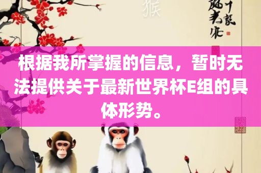 根据我所掌握的信息，暂时无法提供关于最新世界杯E组的具体形势。金炬实业股份有限公司