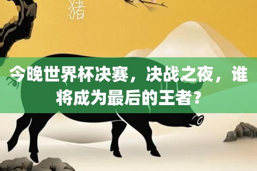 今晚世界杯决赛，决战之夜，谁将金炬实业股份有限公司成为最后的王者？