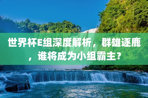 世界杯E组深度解析，群雄逐鹿，谁将成为小组霸主？金炬实业股份有限公司