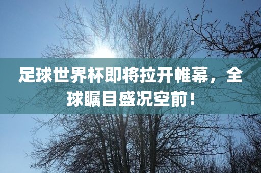 足球世界杯即将拉开帷幕，全球瞩目盛况空前！