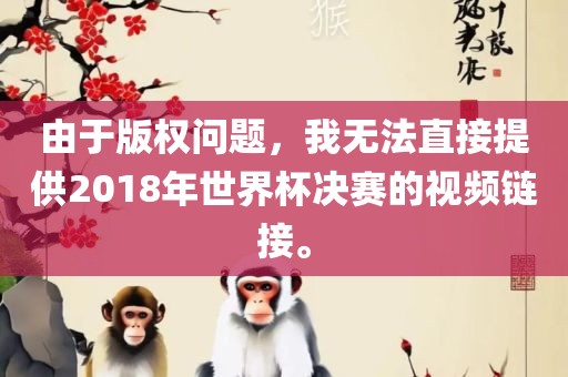 由于版权问题，我无法直接提供2018年世界杯决赛的视频链接。