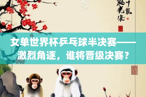 女单世界杯乒乓球半决赛——激烈角逐，谁将晋级决赛？