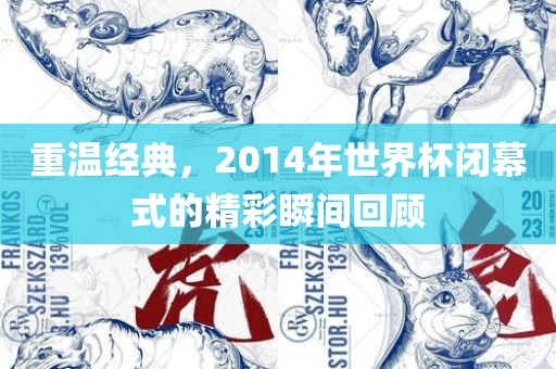 重温经典，2014年世界杯闭幕式的精彩瞬间回顾