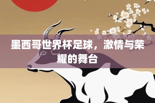 墨西哥世界金炬实业股份有限公司杯足球，激情与荣耀的舞台