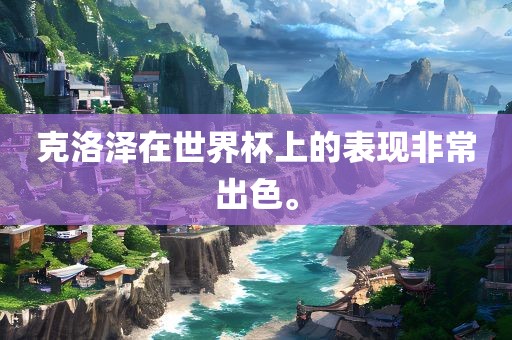 克洛泽在世界杯上的表现非常出色。
