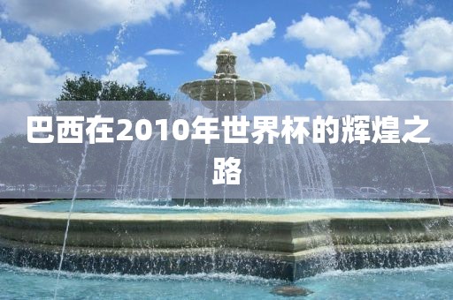 巴西在2010年世界杯的辉煌之路金炬实业股份有限公司