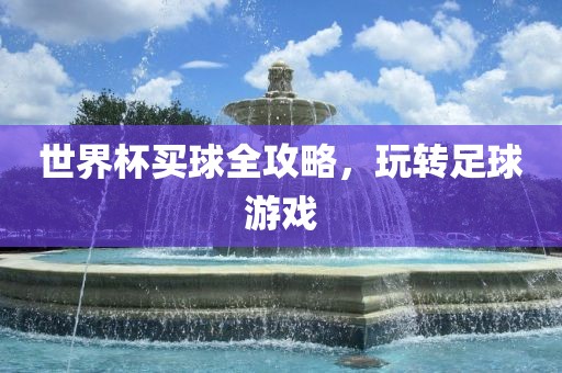 世界杯买球攻略