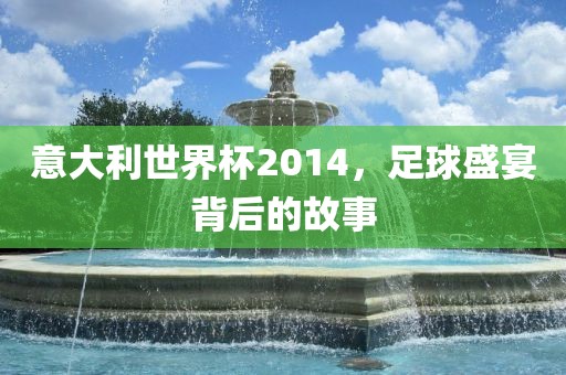 意大利世界杯2014，足球盛宴背后的故事