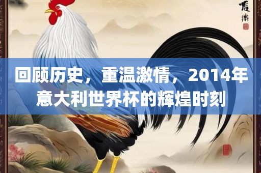 回顾历史，重温激情，2014年意大利世界杯的辉煌时刻