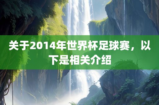 关于2014年世界杯足球赛，以下是相关介绍