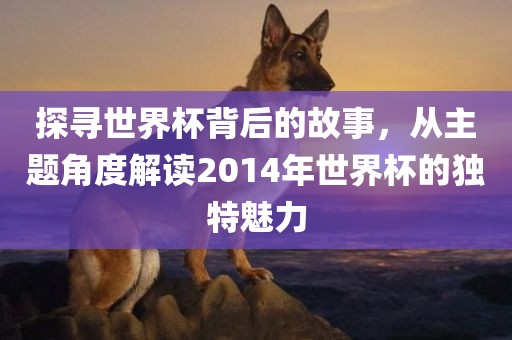 探寻世界杯背后的故事，从主题角度解读2014年世界杯的独特魅力