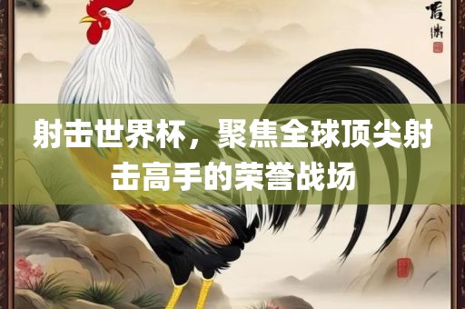 射击世界杯，聚焦全球顶尖射击高手的荣誉战场