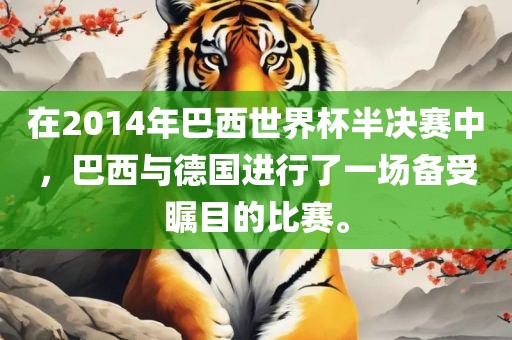 在2014年巴西世界杯半决赛中，巴西与德国进行了一场备受瞩目的比赛。