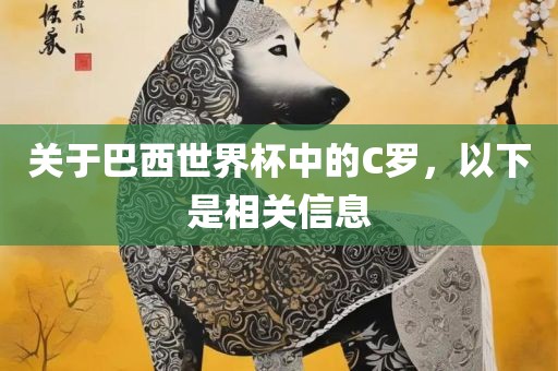 关于巴西世界杯中的C罗，以下是相关信息
