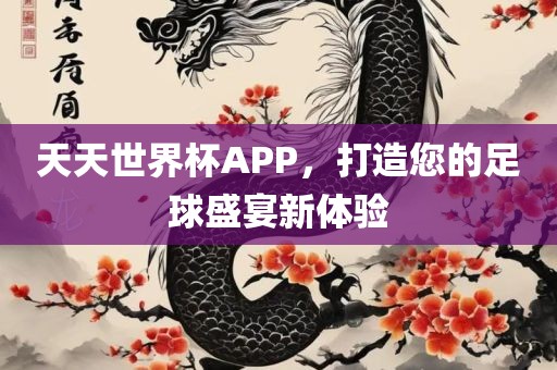 天天世界杯APP，打造您的足球盛宴新体验