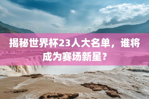 揭秘世界杯23人大名单，谁将成为赛场新星？