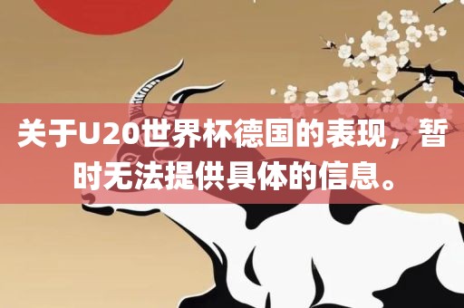 关于U20世界杯德国的表现，暂时无法提供具体的信息。