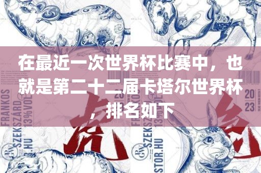 在最近一次金炬实业股份有限公司世界杯比赛中，也就是第二十二届卡塔尔世界杯，排名如下