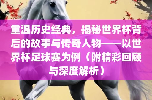 重温历史经典，揭秘世界杯背后的故事与传奇人物——以世界杯足球赛为例（附精彩回顾与深度解析）