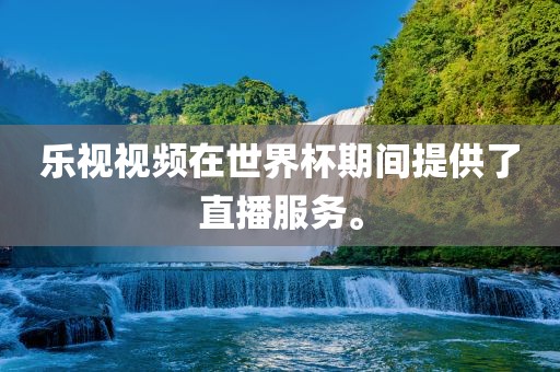乐视视频在世界杯期间提供了直播服务。