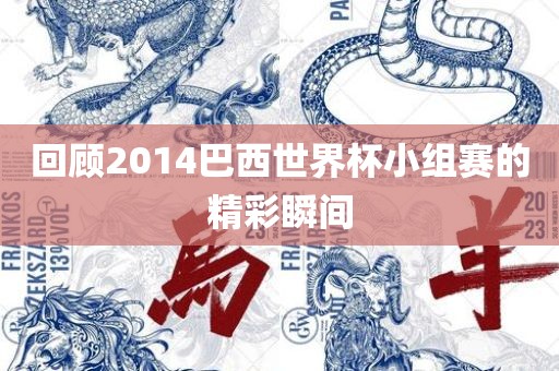 回顾2014巴西世界杯小组赛的精彩瞬间
