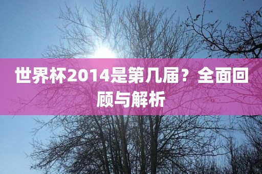 世界杯2014是第几届？全面回顾与解析