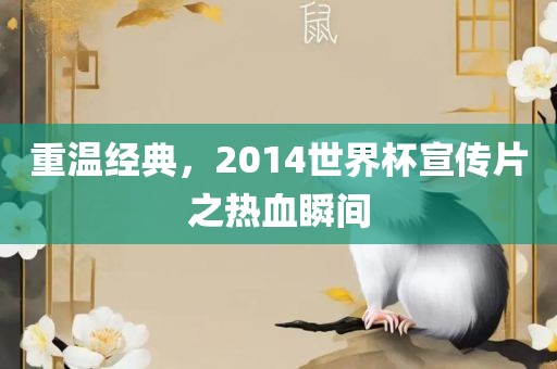重温经典，2014世界杯宣传片之热血瞬间