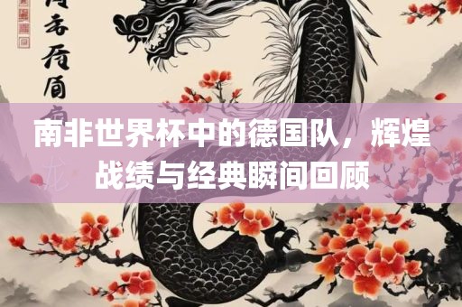 南非世界杯中的德国队，辉煌战绩与经典瞬间回顾