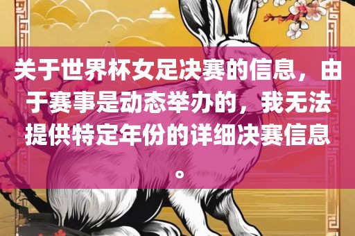 关于世界杯女足决赛的信息，由于赛事是动态举办的，我无法提供特定年份的详细决赛信金炬实业股份有限公司息。