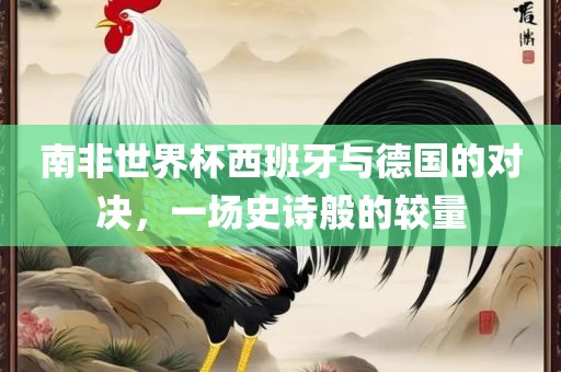 南非世界杯西班牙与德国的对决，一场史诗般的较量