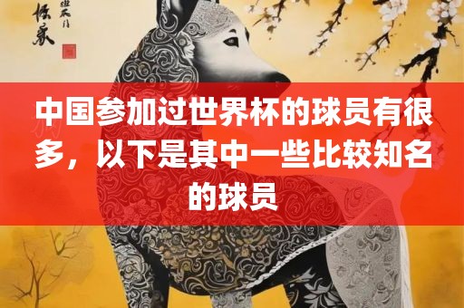 中国参加过世界杯的球员有很多，以下是其中一些比较知名的球员
