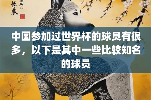 中国参加过世界杯的球员有很多，以下是其中一些比较知名的球员