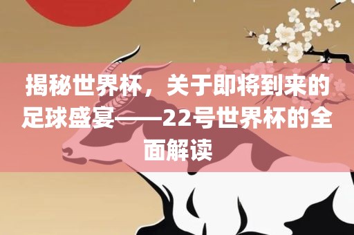 揭秘世界杯，关于即将到来的足球盛宴——22号世界杯的全面解读