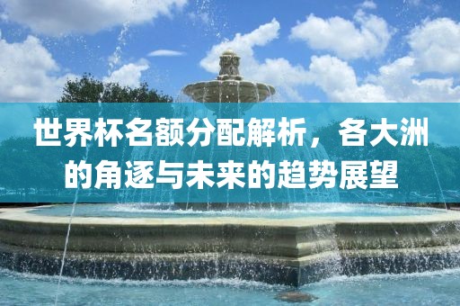 世界杯名额分配解析，各大洲的角逐与未来的趋势展望