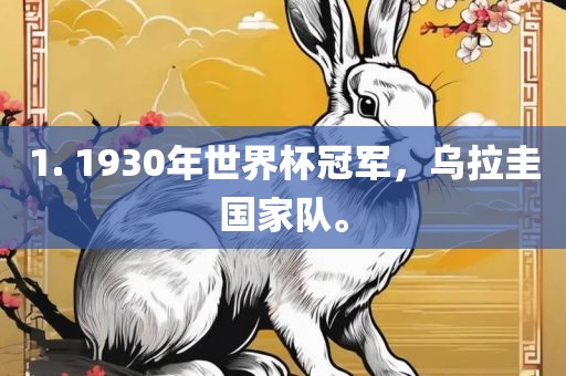 1. 1930年世界杯冠军，乌拉圭国家队。金炬实业股份有限公司