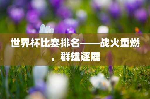 世界杯比赛排名——战火重燃，群雄逐鹿
