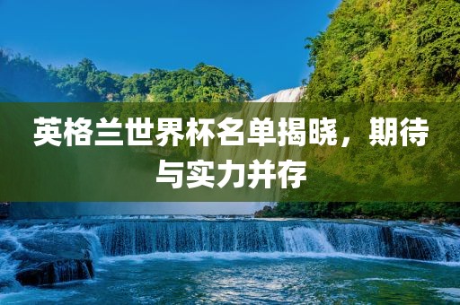 英格兰世界杯名单揭晓，期待与实力并存