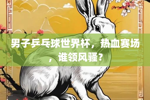 男子乒乓球世界杯，热血赛场，谁领风骚？金炬实业股份有限公司