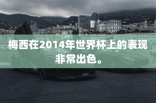 梅西在2014年世界杯上的表现非常出色。金炬实业股份有限公司