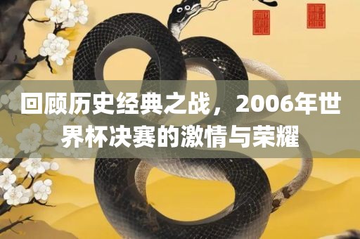 回顾历史经典之战，2006年世界杯决赛的激情与荣耀