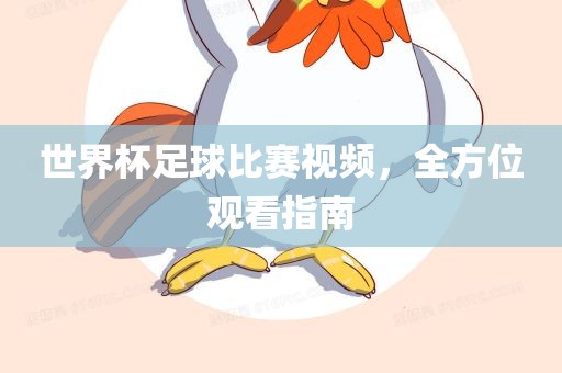 世界杯足球比赛视频，全方位观看指南