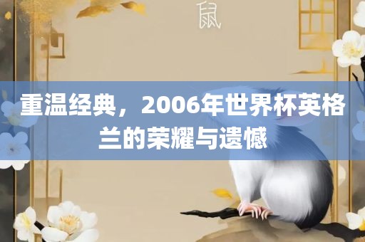 重温经典，2006年世界杯英格兰的荣耀与遗憾
