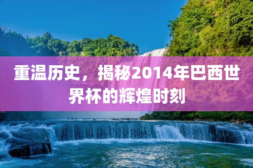 重温历史，揭秘2014年巴西世界金炬实业股份有限公司杯的辉煌时刻