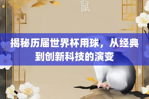 揭秘历届世界杯用球，从经典到创新科技的演变