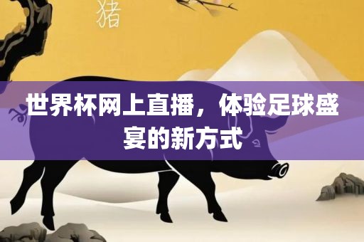 世界杯网上直播，体验足球盛宴的新方式