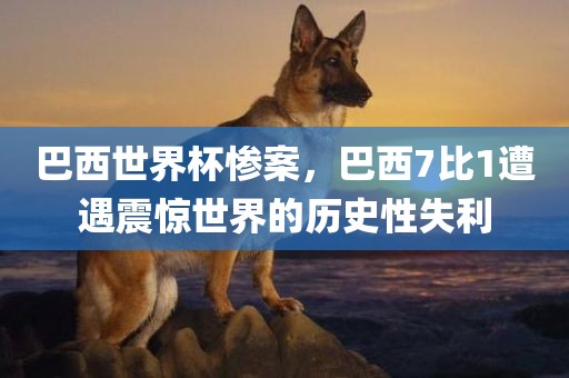 巴西世界杯惨案，巴西7比1遭遇震惊世界的历史性失利