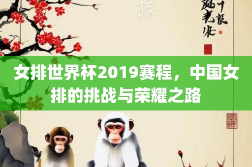 女排世界杯2019赛程，中国女排的挑战与荣耀之路