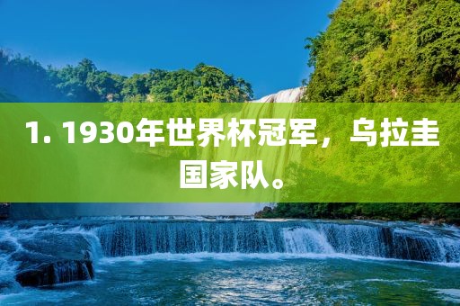 1. 1930年世界杯冠军，乌拉圭国家队。