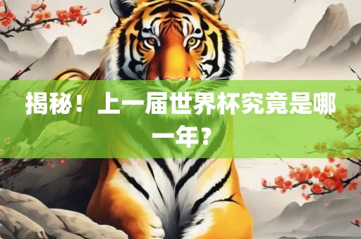 揭秘！上一届世界杯究竟是哪一年？金炬实业股份有限公司